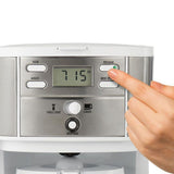 2-Way 12-Cup White Programmable Drip Coffeemaker with Single Serve
