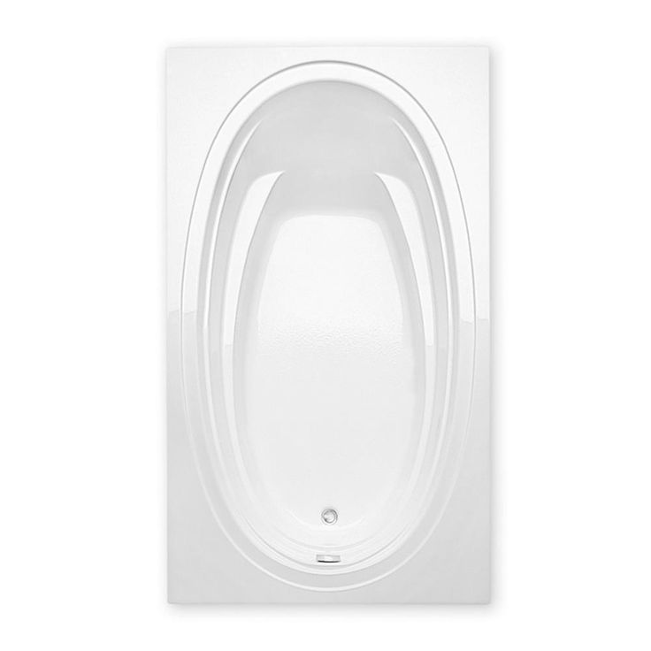 Alydar II 72 in. Acrylic Reversible Drain Rectangular Drop-In Soaking Bathtub in White