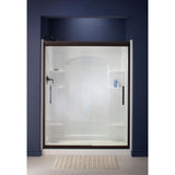 Ensemble Curve 60 in. x 1-1/4 in. x 72-1/2 in. 1-Piece Direct-to-Stud Alcove Back Shower Wall in White - Super Arbor