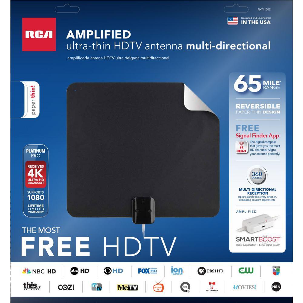 Indoor Ultra-Thin Multi-Directional HDTV Antenna with 45-Mile Range - Super Arbor