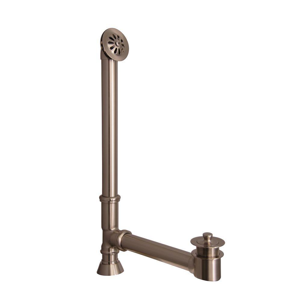 5.6 ft. Cast Iron Double Roll Top Tub in White with Brushed Nickel Accessories - Super Arbor