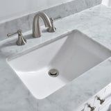 Harlow 61 in. W x 22 in. D Single Basin Carrara Marble Vanity Top in Carrara White with White Vitreous China Basin - Super Arbor