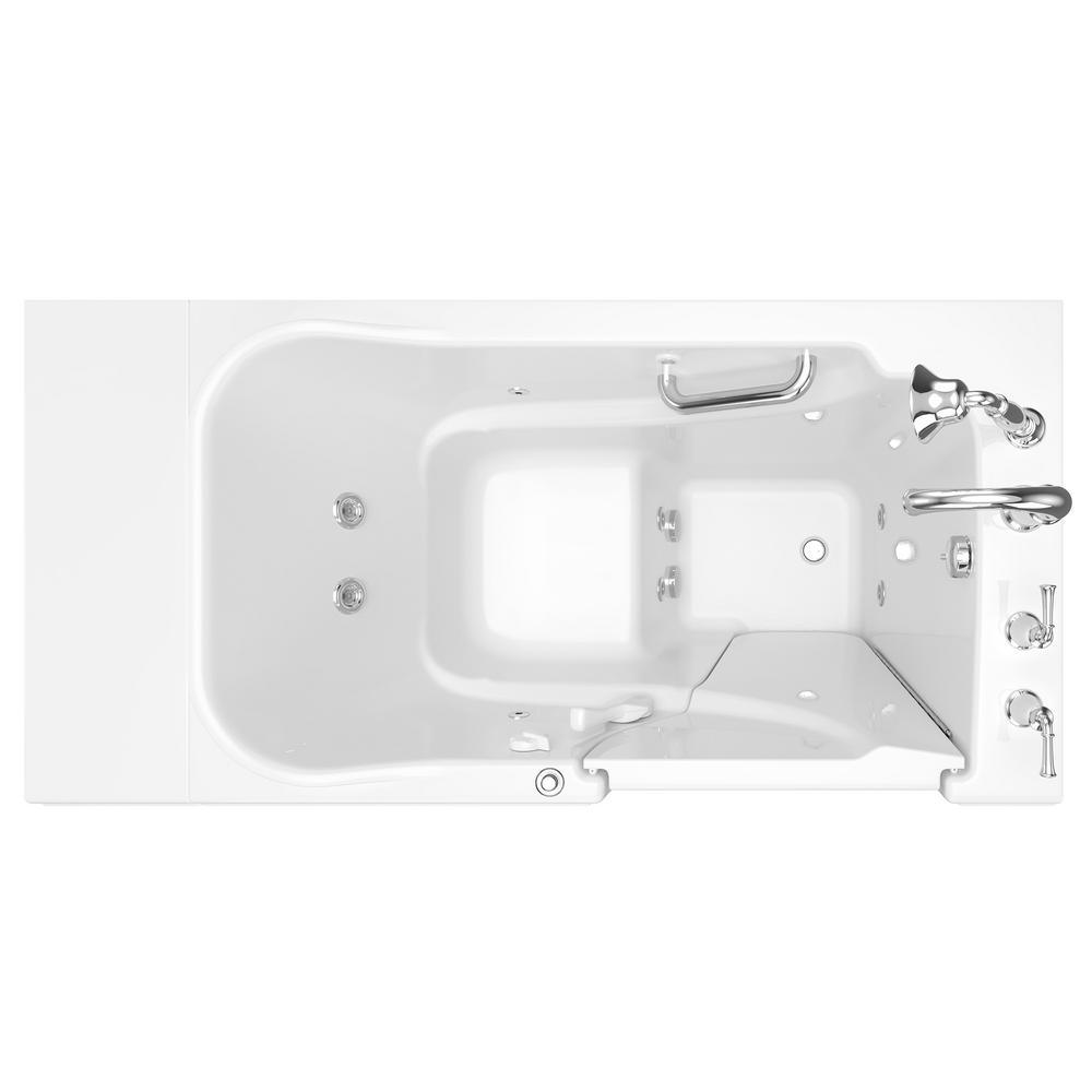 Gelcoat Value Series 52 in. Right Hand Walk-In Whirlpool Bathtub in White - Super Arbor