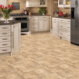 Congoleum (Sample) AirStep Plus Starlight Oasis Beige Waterproof Marble Look Glue Down Sheet Vinyl