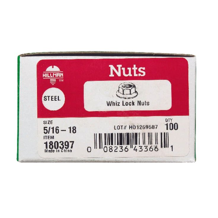 Hillman 5/16 in. Zinc-Plated Steel USS Whiz Lock Nut, 100-Pack