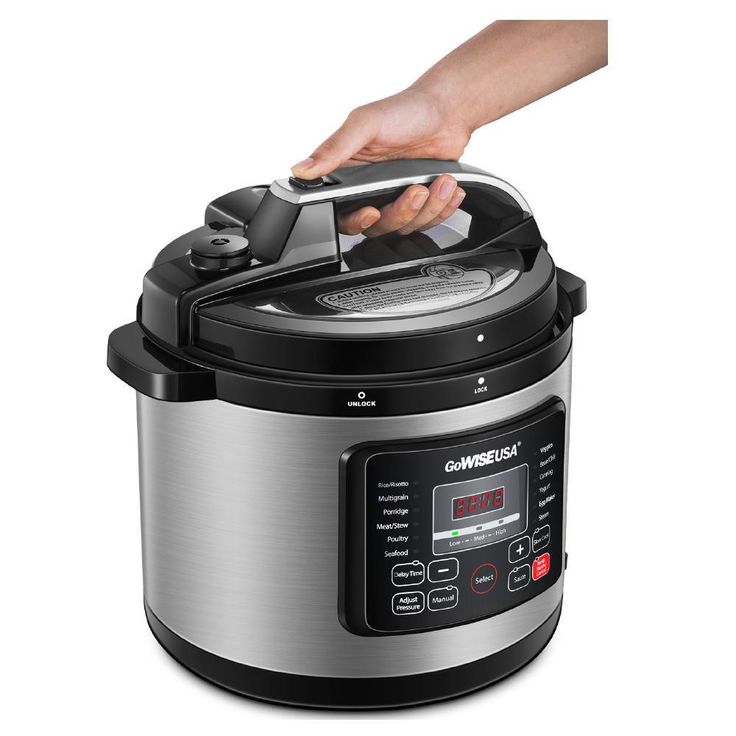 6 Qt. Stainless Steel Electric Pressure Cooker with Stainless Steel Pot