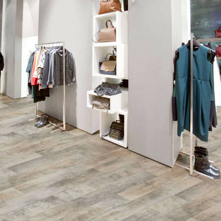 Congoleum AirStep Plus Topside 12-ft W Cut-to-Length Trade Winds Wood Look Low-Gloss Finish Sheet Vinyl