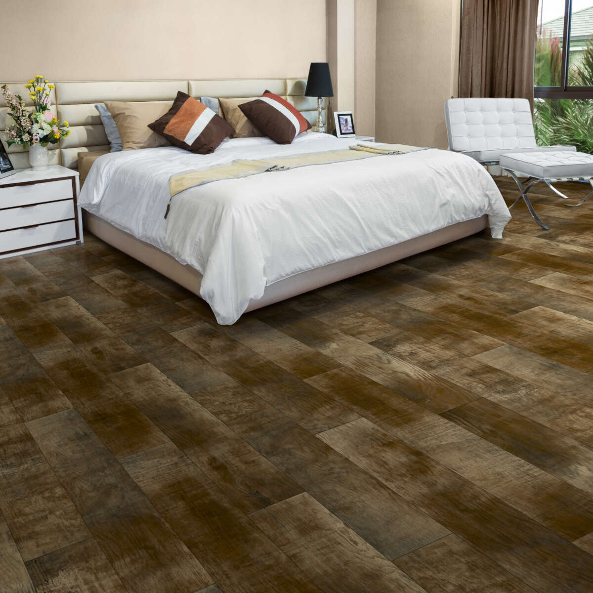 Congoleum AirStep Plus Topside 12-ft W Cut-to-Length Figurehead Wood Look Low-Gloss Finish Sheet Vinyl