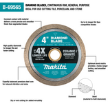 Makita 4 in. Continuous Rim Diamond Blade for General Purpose (Ceramic/Granite)
