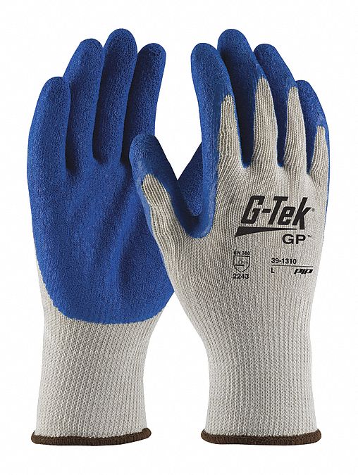 PIP G-Tek GP Rough Latex Coated Gloves - L, 12 Pack