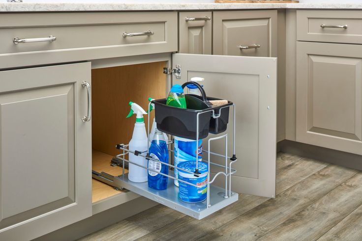 Rev-A-Shelf 9.75-in W x 8.25-in H 1-Tier Pull Out Metal Cleaning Caddy