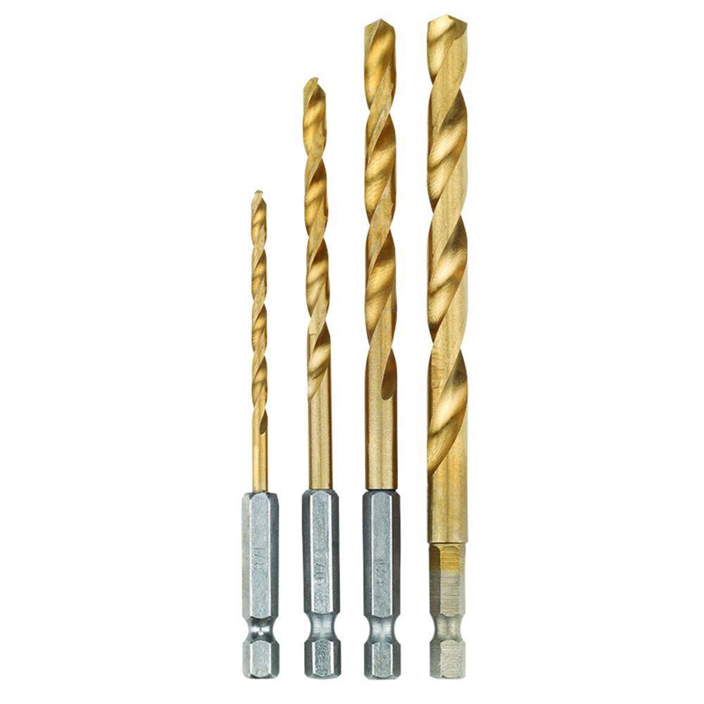 SpeedLoad+ Titanium 4-Piece Hex Shank Drill Bit Set - Super Arbor