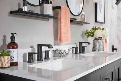 Moen The Genta Collection 7-in Matte Black Wall Mount Single Towel Bar