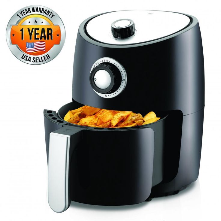 Black Countertop Air Fryer Oven Cooker Healthy Kitchen Convection Air Fry Cooking