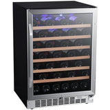 EdgeStar 53-Bottle Capacity Stainless Steel Built-In/Freestanding Wine Chiller