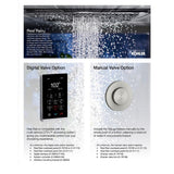 Real Rain 1-Spray 19 in. Single Ceiling Mount Waterfall Fixed Shower Head in White - Super Arbor