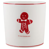 7 in. D White Gingerbread Round Utensil Crock