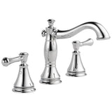 Delta Cassidy Chrome 2-handle Widespread WaterSense Bathroom Sink Faucet with Drain
