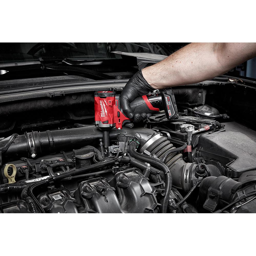 M12 FUEL 12-Volt Lithium-Ion Brushless Cordless Stubby 3/8 in. Impact Wrench and Ratchet Kit (Tool-Only Kit) - Super Arbor