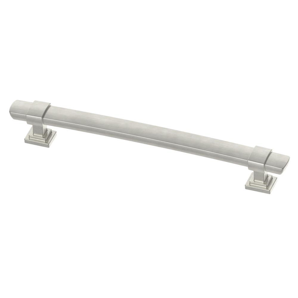 Wrapped Square 3 in. (76mm) Center-to-Center Satin Nickel Drawer Pull - Super Arbor