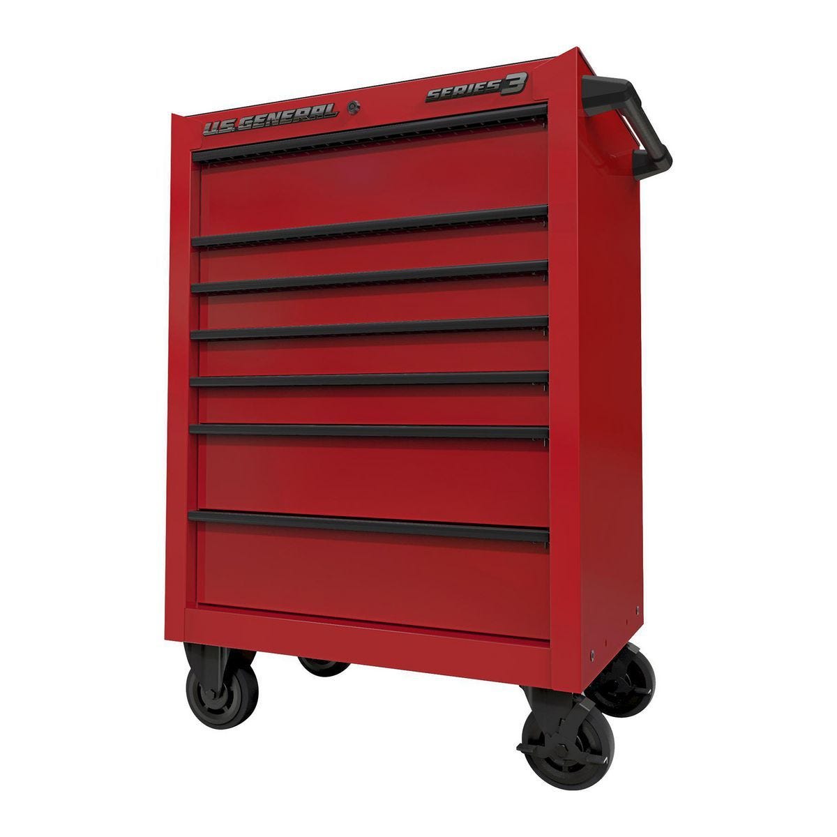 U.S. GENERAL 27 in. x 22 in. Roll Cab, Series 3, Red