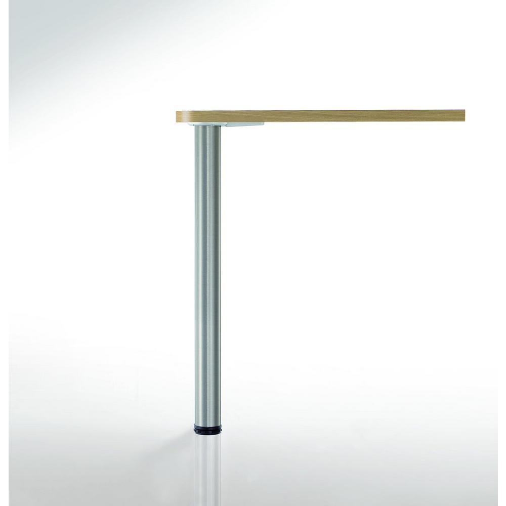 43-1/4 in. Brushed Nickel Steel and ABS Round Adjustable Leg - Super Arbor