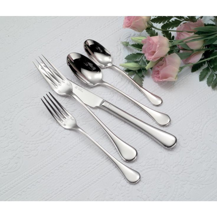 Puccini 18/10 Stainless Steel Teaspoons, U.S. Size (Set of 12)