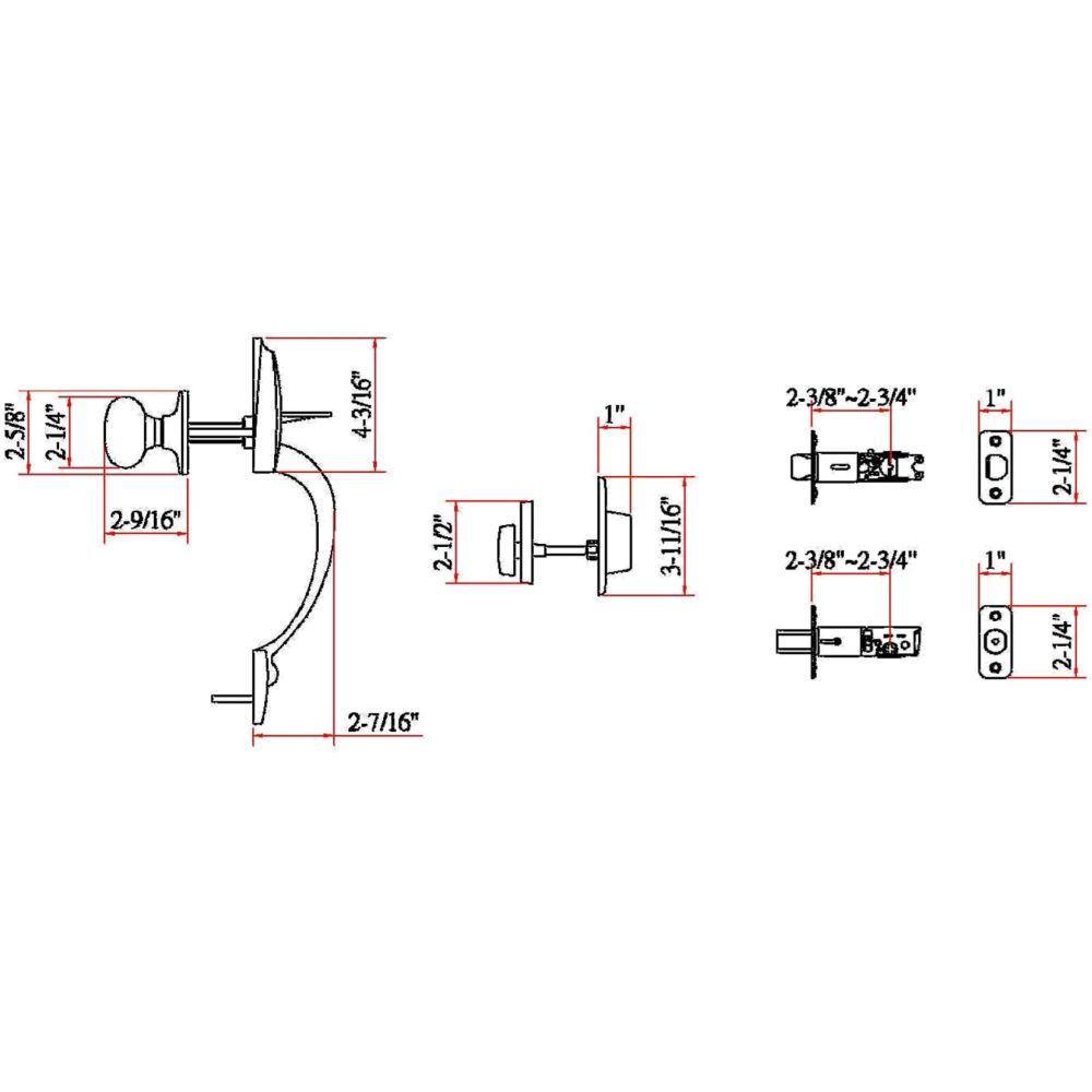 Coventry Oil-Rubbed Bronze Door Handleset with Cambridge Knob Interior and Single Cylinder Deadbolt - Super Arbor
