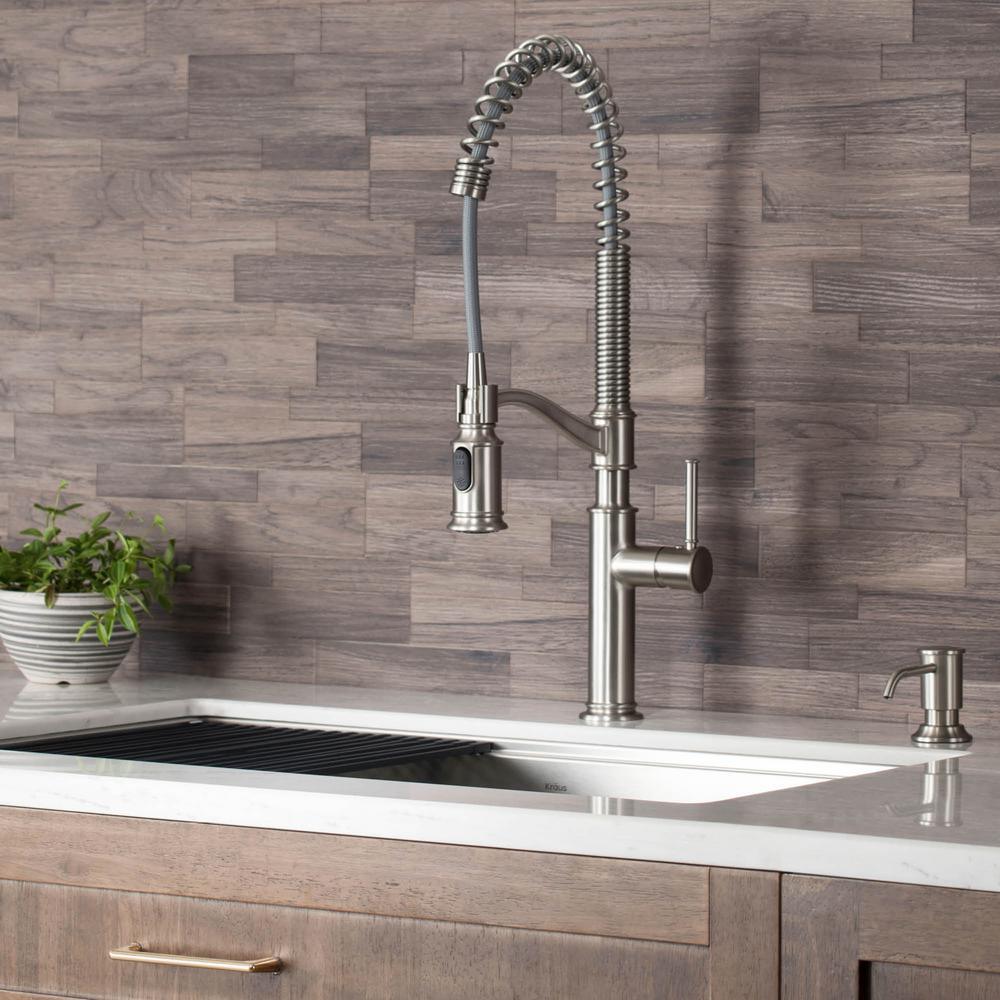 Sellette Single-Handle Pull-Down Sprayer Kitchen Faucet with Dual Function Sprayhead in Spot Free Stainless Steel - Super Arbor