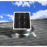 1820 CFM Black Galvanized Steel Solar Powered Attic Fan with Thermostat Controlled - Super Arbor