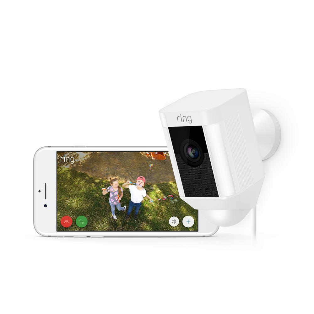 Spotlight Cam Wired Outdoor Rectangle Security Camera, White (3-Pack) - Super Arbor