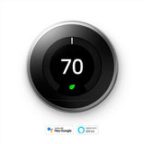 Nest Learning Thermostat 3rd Gen in Stainless Steel (2-Pack) - Super Arbor