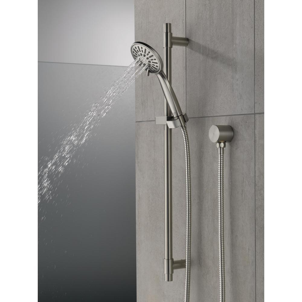 4-Spray 3.9 in. Single Wall Mount Handheld Shower Head in Stainless - Super Arbor