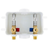 1/2 in. x 3/4 in. MHT Brass Washing Machine Outlet Box with Water Hammer with 1/2 Sweat Connection