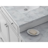 Mornington 54 in. W x 21 in. D Single Bath Vanity in White with Marble Vanity Top in White with White Sink - Super Arbor