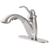Marielle Single-Handle Pull-Out Sprayer Kitchen Faucet in Tuscan Bronze - Super Arbor