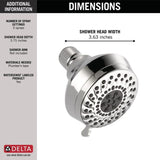 3-Spray 3-5/8 in. Single Fixed Shower Head Wall Mount in Chrome