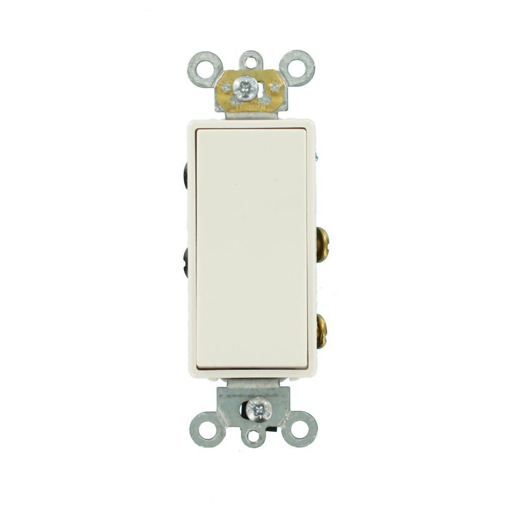 20 Amp Decora Plus Commercial Grade Double Pole Rocker Switch, White - Super Arbor