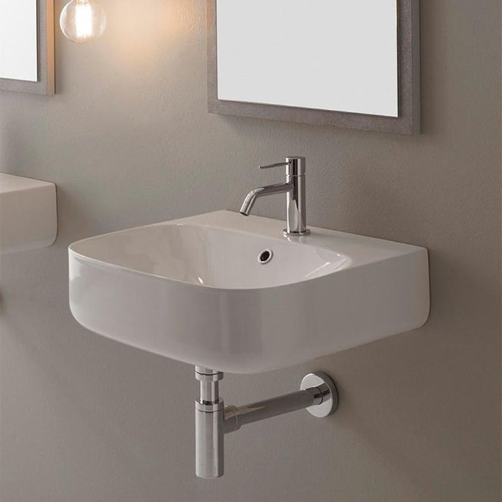 Nameeks Moon Wall Mounted Bathroom Sink in White