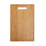 19.5 in. x 12 in. Rectangle Organic Solid Bamboo Cutting Board for Kitchen Sink