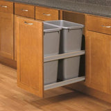 Knape & Vogt 50-Quart Plastic Pull Out Trash Can