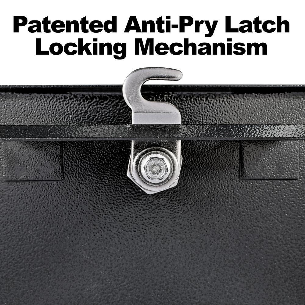 Package Master Locking Post-Mount Mailbox with High Security Reinforced Patented Locking System, Black - Super Arbor