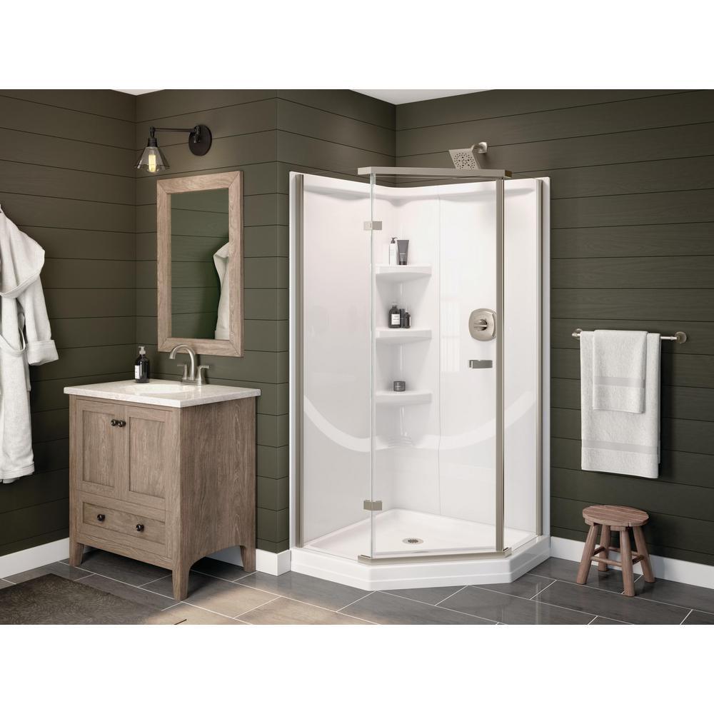 Portwood Single-Handle 5-Spray Tub and Shower Faucet with H2Okinetic in SpotShield Brushed Nickel (Valve Included) - Super Arbor