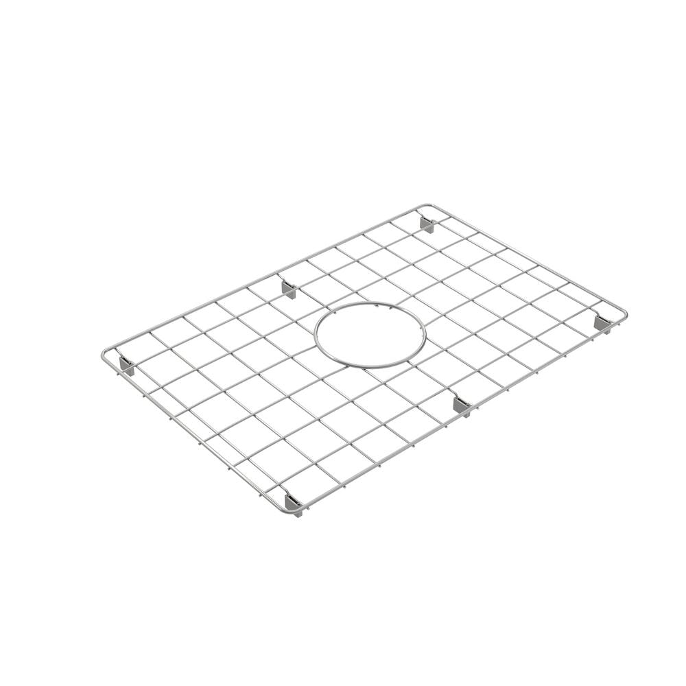 Farmhouse Apron-Front Fireclay 27 in. Single Bowl Kitchen Sink in White with Grid - Super Arbor