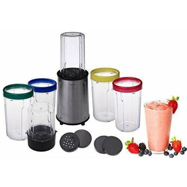 12 oz. Single Speed Clear Countertop Blender with Food Processor Attachment