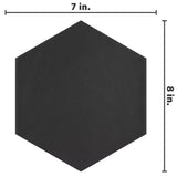 Merola Tile Hexatile Matte Nero 7 in. x 8 in. Porcelain Floor and Wall Tile (7.67 sq. ft./Case)