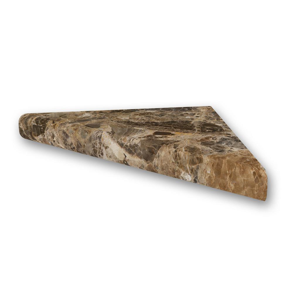 15 in. Corner Shelf Niche in Calacatta White - Super Arbor