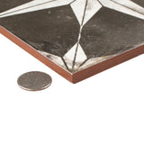 Merola Tile Kings Star Night 17-5/8 in. x 17-5/8 in. Ceramic Floor and Wall Tile, Low Sheen, Black