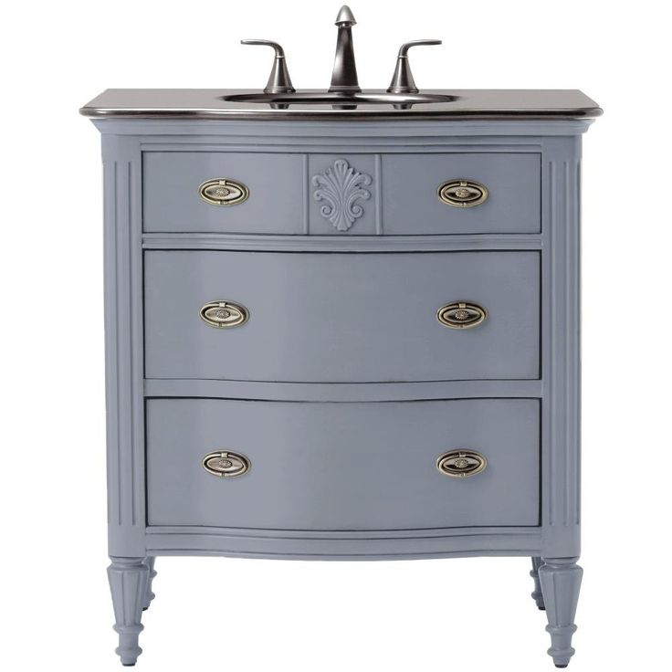 Wellington 44 in. W x 22 in. D Bath Vanity in Ivory with Granite Vanity Top in Black with White Sink