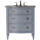 Wellington 44 in. W x 22 in. D Bath Vanity in Ivory with Granite Vanity Top in Black with White Sink